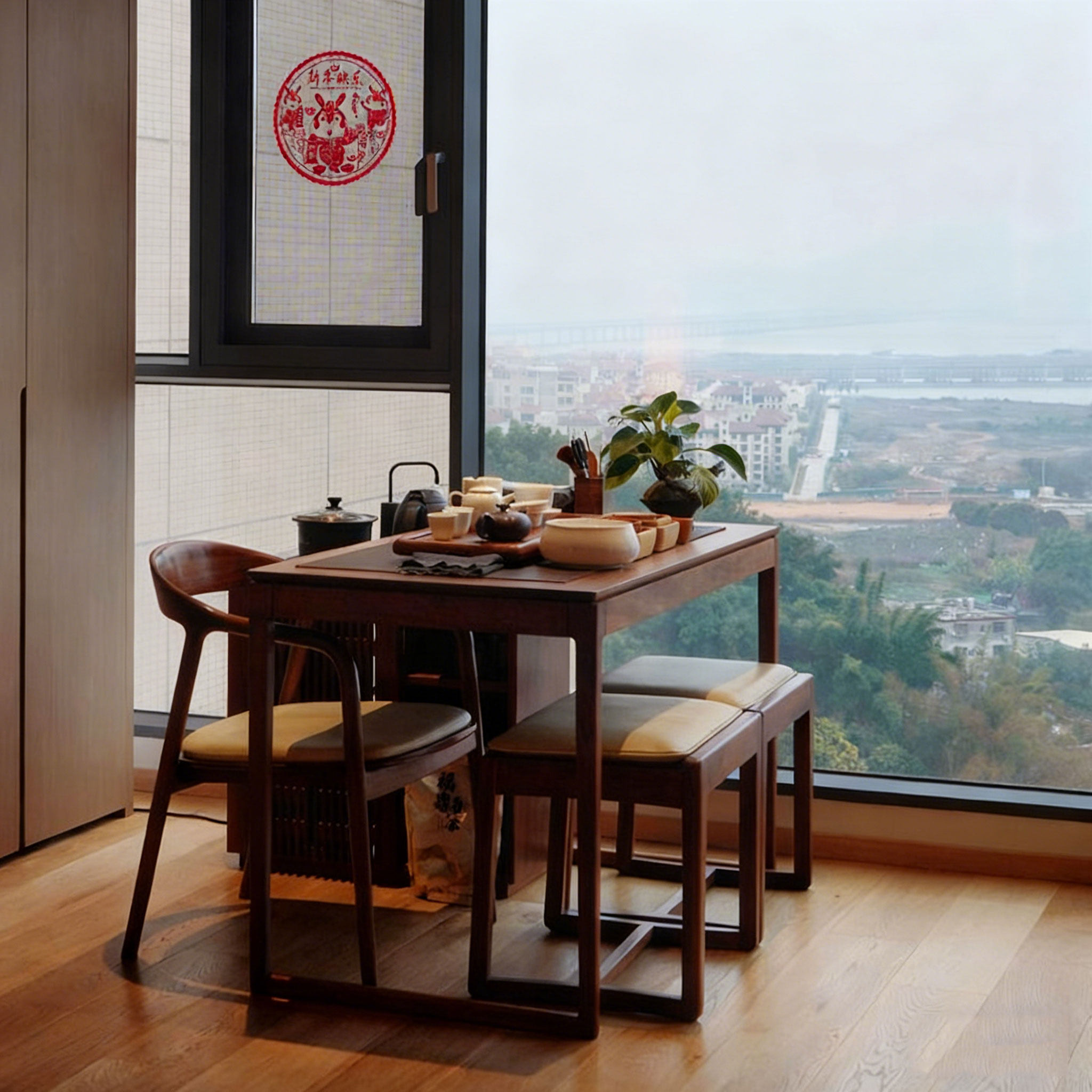 新中式茶桌2026新款高端阳台小型客厅茶台禅意实木泡茶桌胡桃木,住宅家具,家用茶台/茶桌,淘宝优惠券,粉丝福利购,淘宝优惠卷
