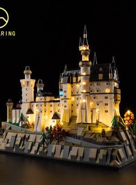 KY可匀适用于乐高建筑系列21063新天鹅堡LED积木玩具灯饰灯光灯组