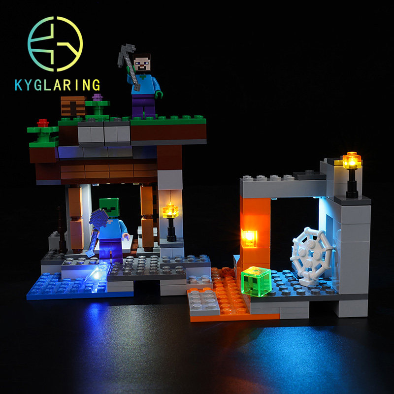KY可匀适用于乐高21166废弃的矿井我的世界LED积木玩具灯饰灯光灯