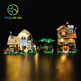 KY可匀适用于乐高10332中世纪城市广场LED积木玩具灯饰灯光灯组DI