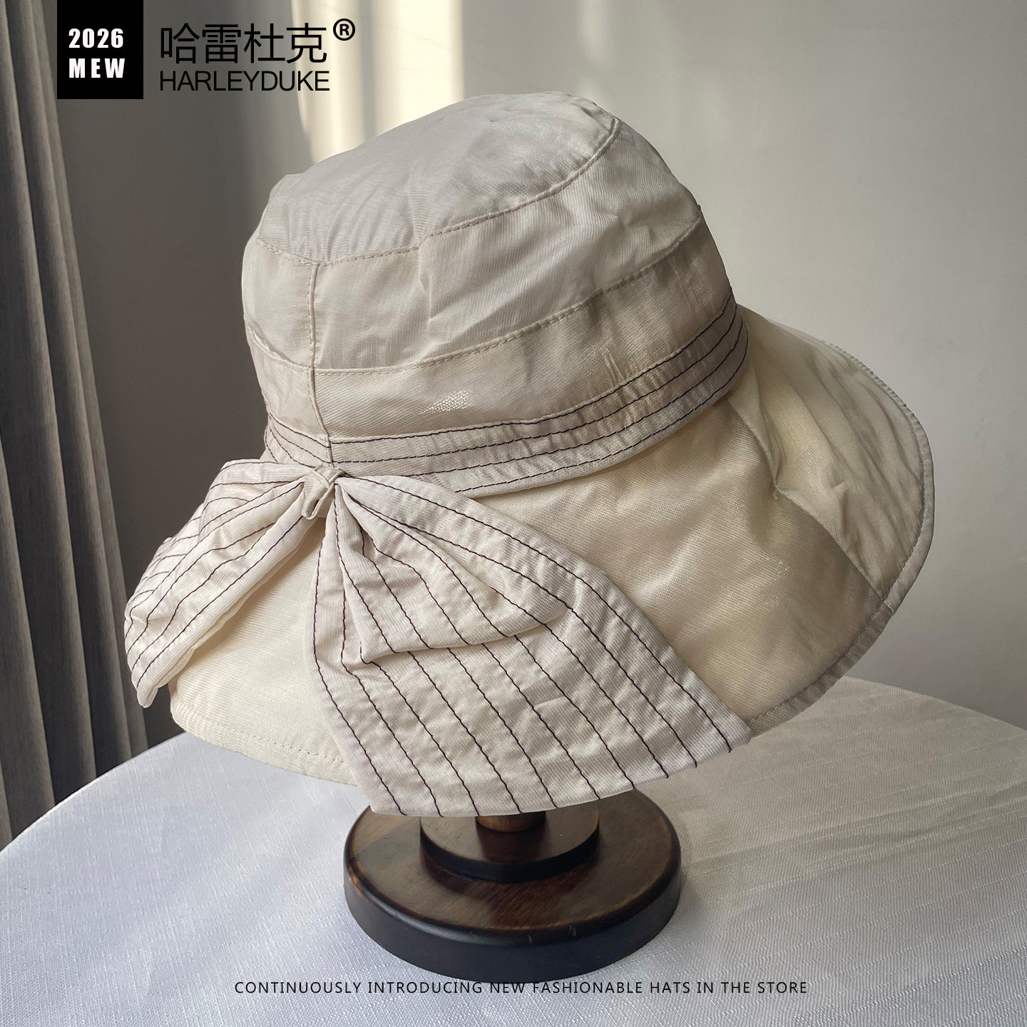中老年人女士夏季遮阳帽子轻薄透气可折叠渔夫帽户外出游防晒太阳