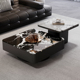 意式 轻奢超晶实木茶几客厅家用简约茶桌高端微晶茶几2025新款 茶几