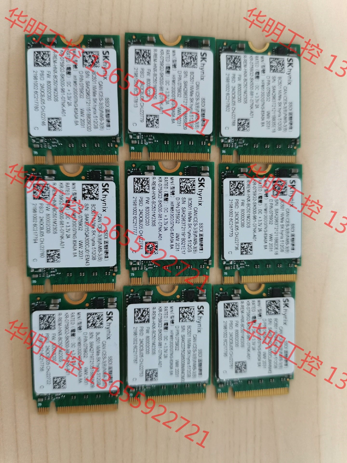 议价 全新0通电-海力士BC501-512G-2230-PCIE3