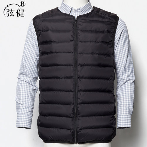 羽绒马甲弦健加厚中老年男士