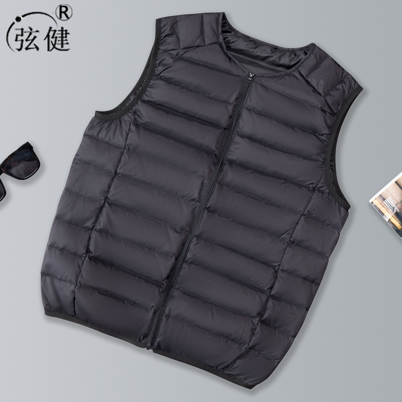 弦健羽绒马甲男加厚鸭绒