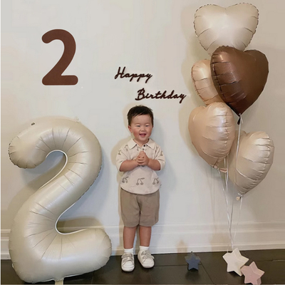 ins风网红数字气球生日装饰儿童派对十周岁宝宝男孩女孩场景布置