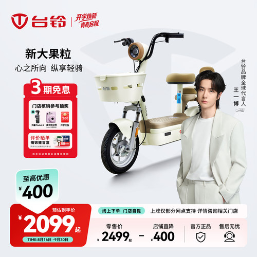 台铃新大果粒电动车长续航小型电瓶车国标电动车自行车门店自提