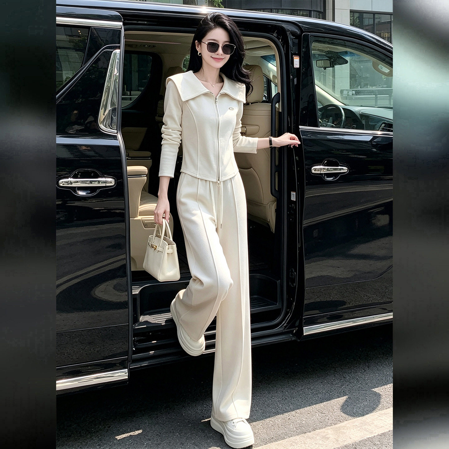 欧货休闲运动套装女秋冬季新款气质减龄高级感时尚卫衣卫裤两件套