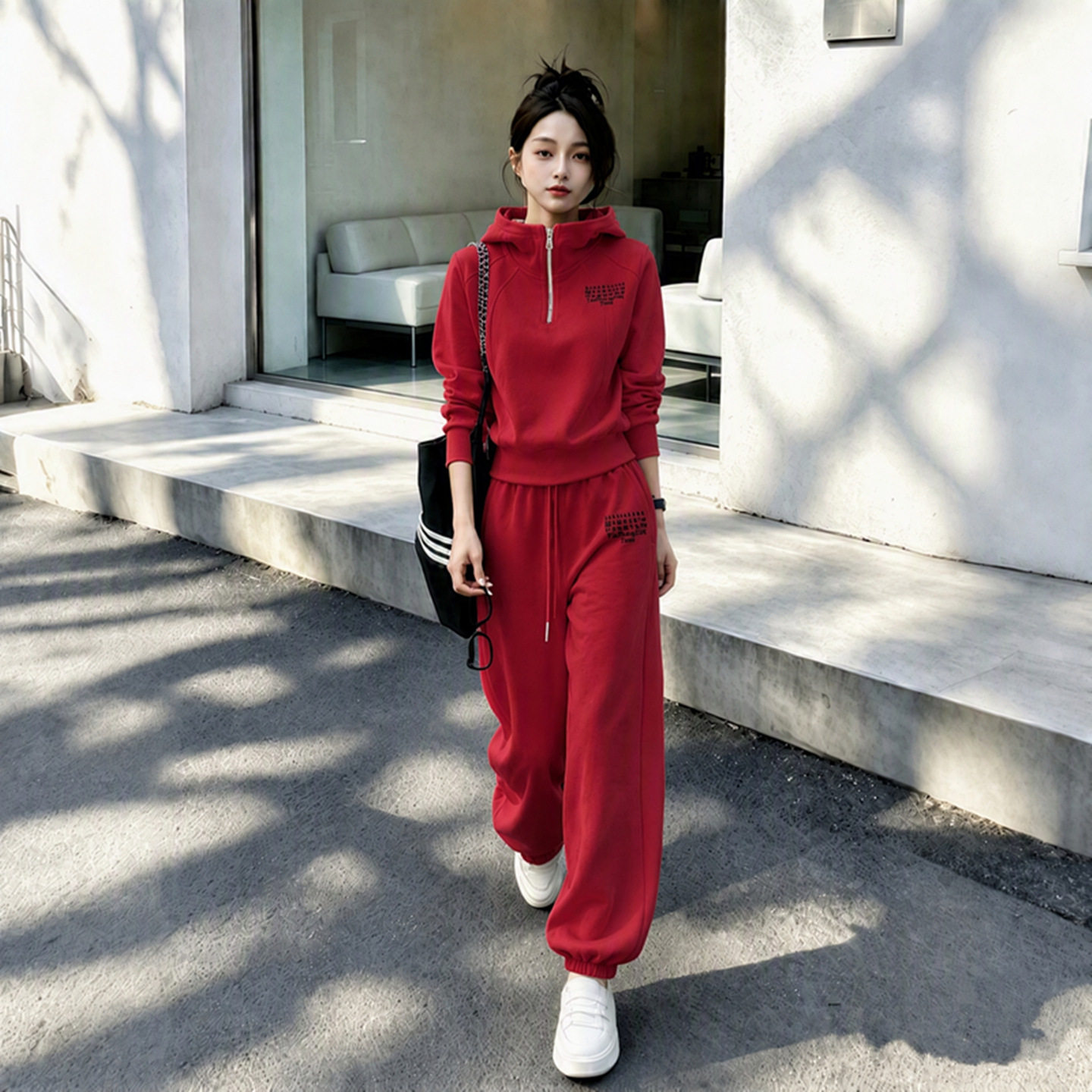 韩版高级感运动套装女2024新款秋冬时尚减龄卫衣休闲服时尚两件套