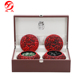 双元 古典牡丹雕漆罐玉石棋子礼盒装