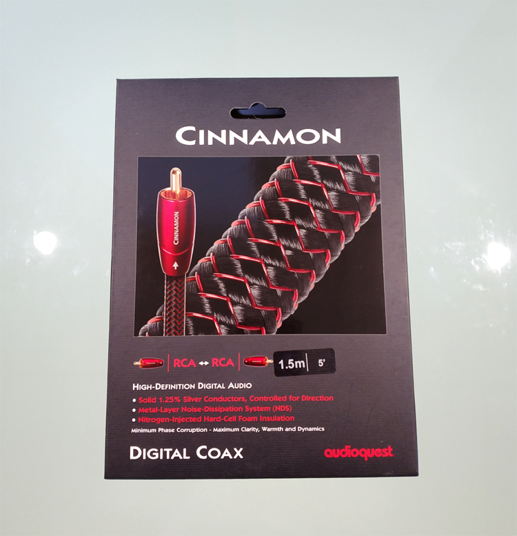美国Audioquest AQ 线圣 Cinnamon肉桂 数码同轴线 全新威达行货