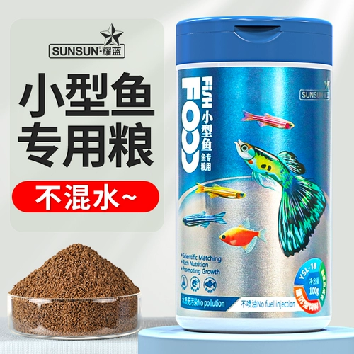 Sensen Peacock Feed Feed Fid Food Маленькие частицы тропическая рыба кормление, наблюдая за небольшими рыбами. Семейство Семейная рыба и рыба