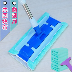 绿邦平板拖把夹毛巾实木地板拖布瓷砖地拖旋转墩布拖地家用平拖