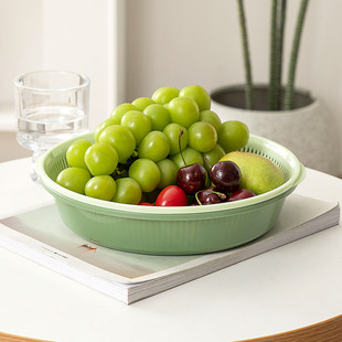 水果盘双层多层带沥水控水客厅茶几家用客用大容量零食收纳摆放盘