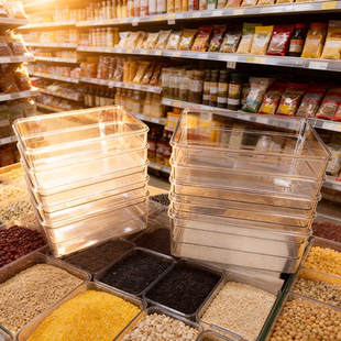 干果展示盒超市食品炒货干货坚果糖果零食杂粮分装盒透明陈列盒子