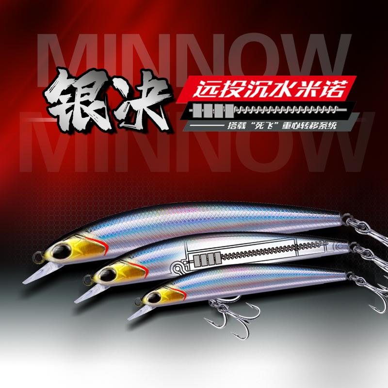 沉水米诺重力转移路亚假饵鱼鲈鱼