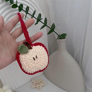 Tao桃手工钩针编织苹果耳机包新年平安收纳包礼物钩织材料包成品