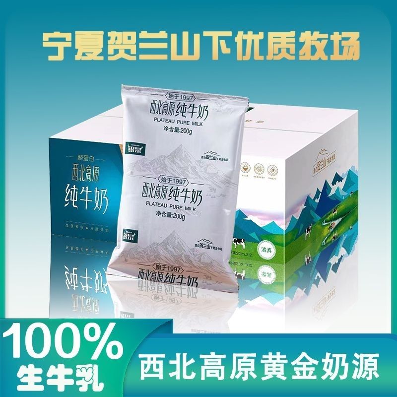 银泉宁夏高原100%纯牛奶