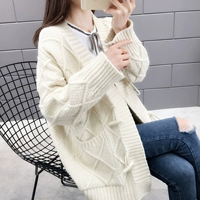 Quần áo mùa thu nữ mùa thu sớm lười gió áo len len 2019 mới của phụ nữ đầu mùa thu đan áo khoác nữ mùa xuân và mùa thu - Áo len cổ chữ V áo gile len hàn