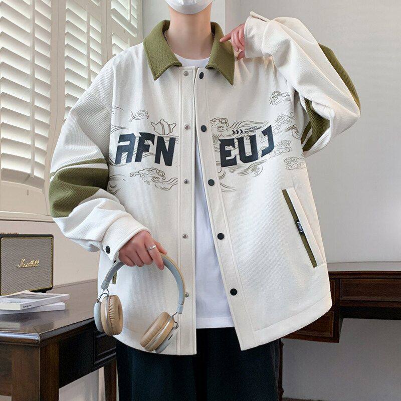 春秋季休闲外套男孩初高中学生潮流帅气青少年大童男装棒球服夹克