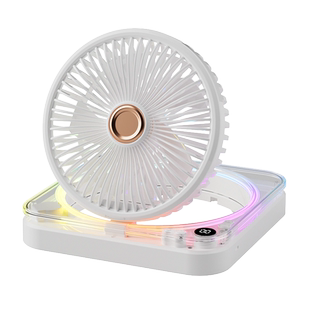 潮拍声控壁挂电风扇厨房卫生间厕所专用挂壁式静音台式桌面免打孔家用小风扇usb充电超长续航降温2024新款