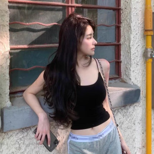 新款 万年打底小背心女2021夏季 纯欲秀气吊带有胸垫 网红同款