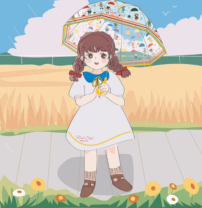 日韩新款男女宝小熊满印卡通透明伞拱型拍照玩水雨伞轻便可爱外贸