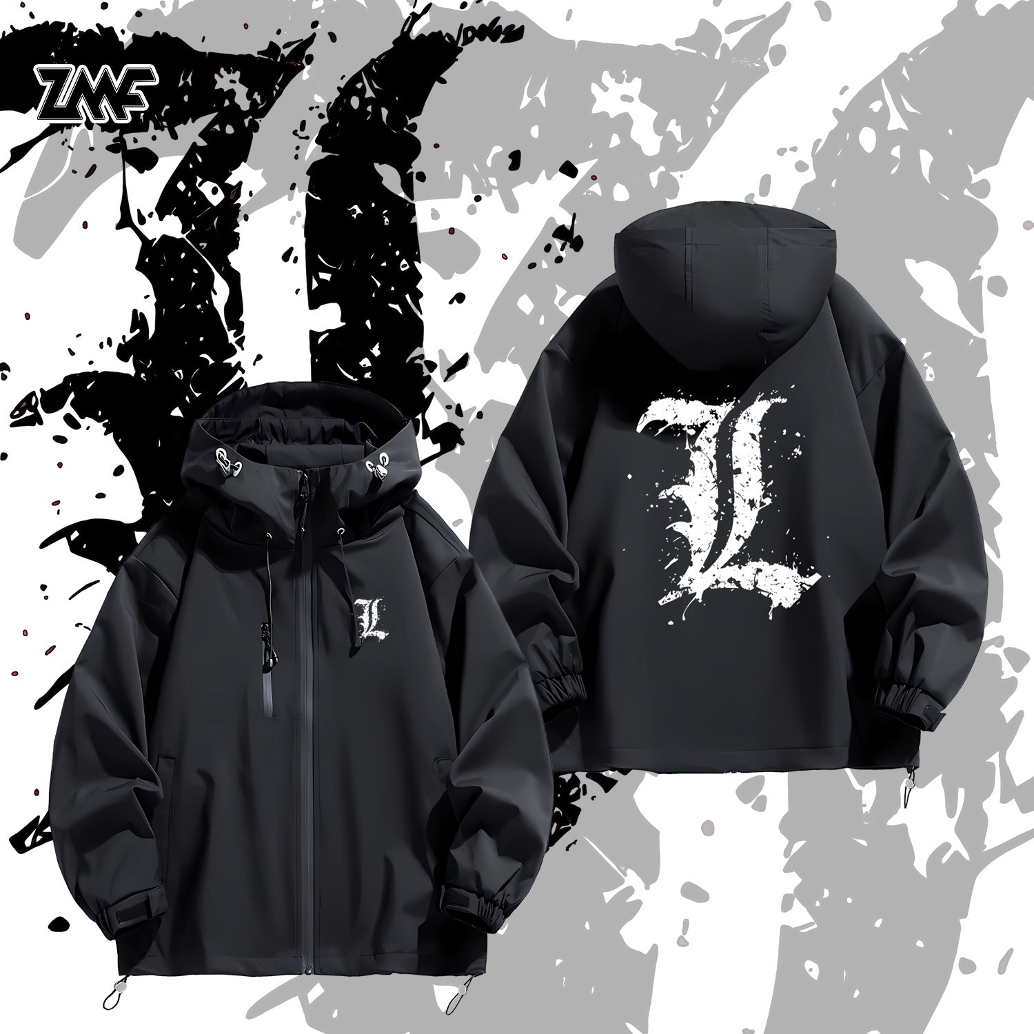 连帽秋冬新款宽松防风冲锋衣