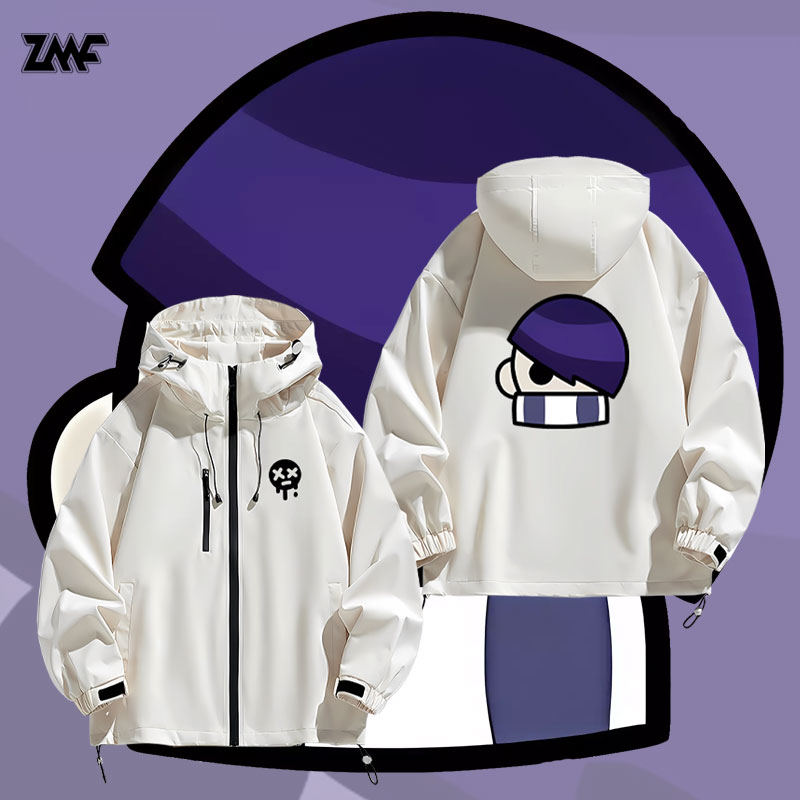 荒野乱斗艾德加同款夹克外套埃德加联名冲锋衣宽松连帽男女上衣服