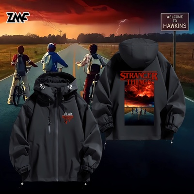 连帽秋冬新款宽松防风冲锋衣