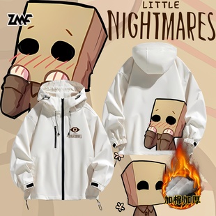 游戏周边小小梦魇2噩梦摩诺小六宽松冲锋衣夹克外套加棉加厚冬季