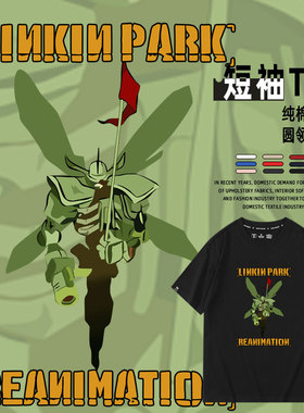 摇滚周边欧美衣服linkin park林肯公园潮流圆领纯棉短袖T恤男宽松