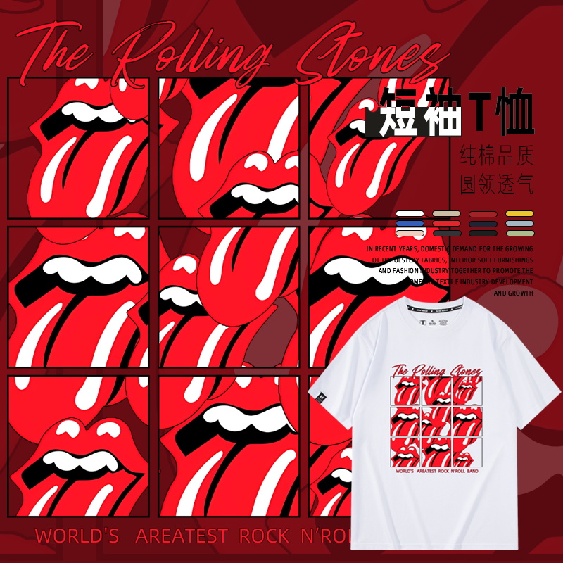 休闲宽松纯棉情侣短袖