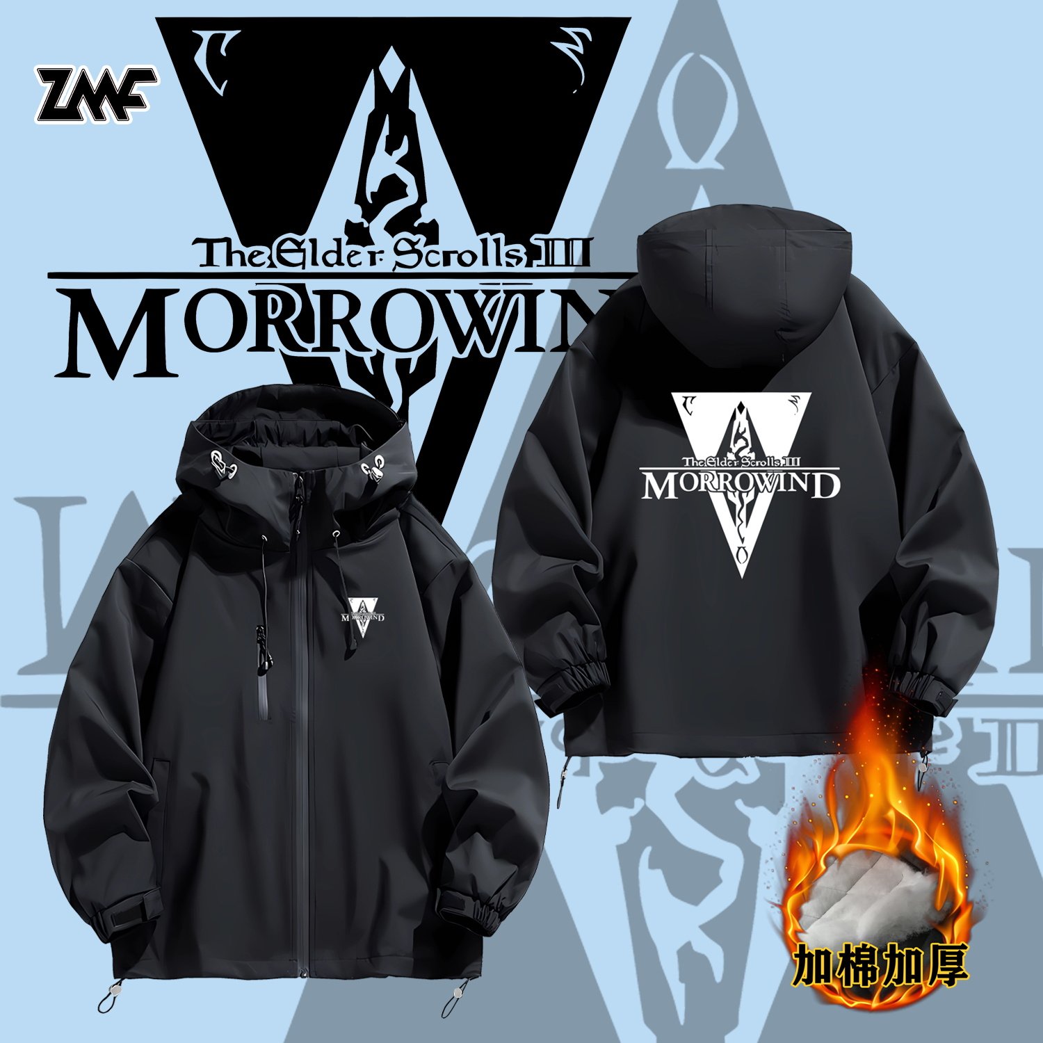 连帽秋冬新款宽松防风冲锋衣