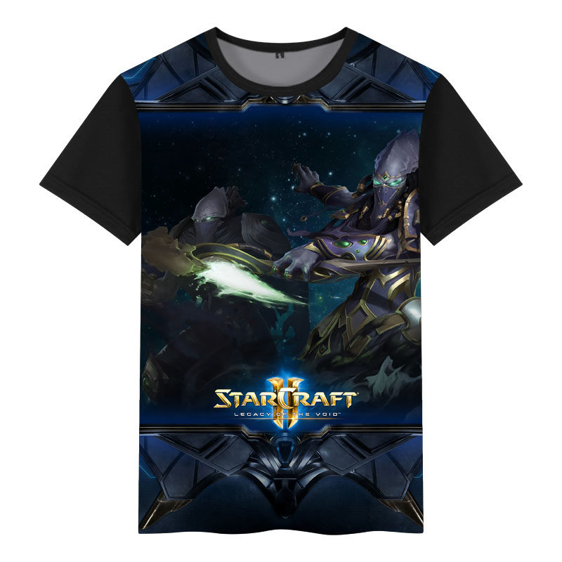 星际争霸2自由之翼虚空之遗游戏周边印花衣服男生开黑大码短袖T恤