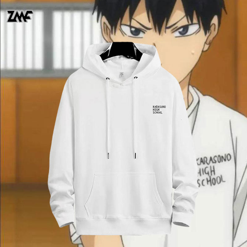 排球少年周边连帽卫衣乌野高校短袖日向翔阳影山飞雄同款队服男女