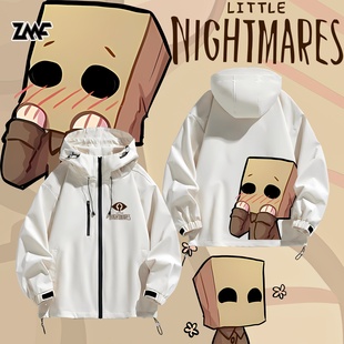 游戏周边小小梦魇2噩梦摩诺小六宽松冲锋衣连帽春秋夹克防风外套