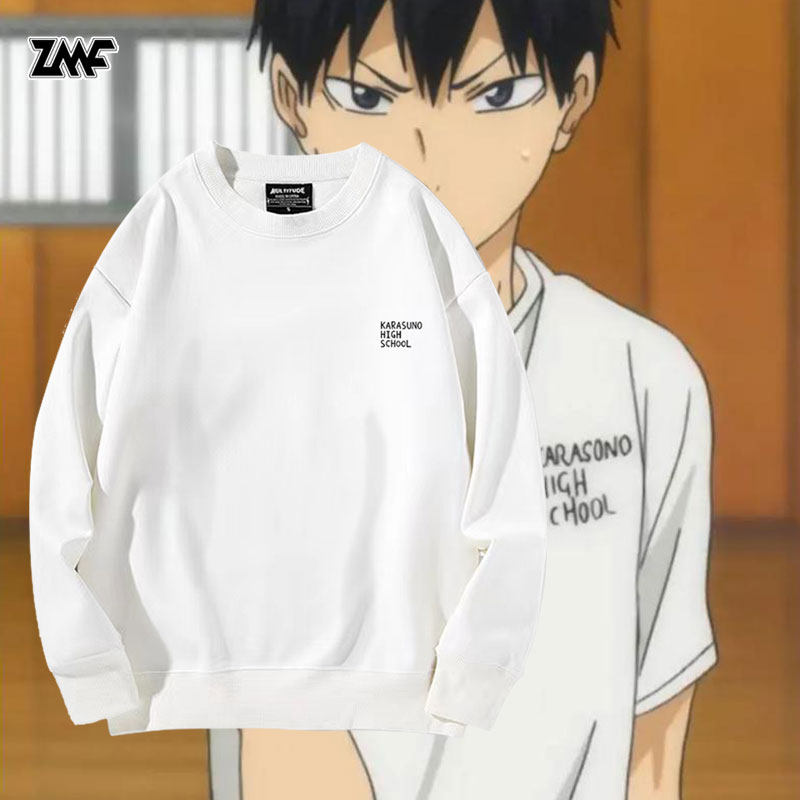 排球少年周边圆领卫衣乌野高校短袖日向翔阳影山飞雄同款队服男女