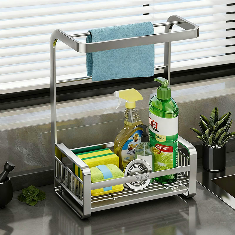 304不锈钢厨房抹布沥水架