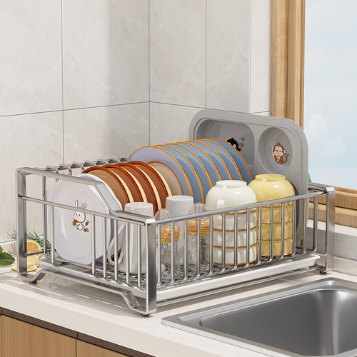 碗碟沥水架304不锈钢坚固耐用