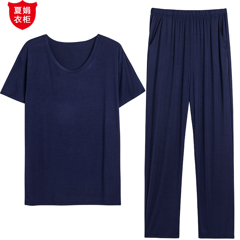 男士睡衣夏季莫代尔加肥加大码