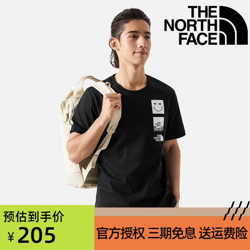 TheNorthFace北面短袖男女情侣春夏新品半袖户外运动体恤棉质短袖