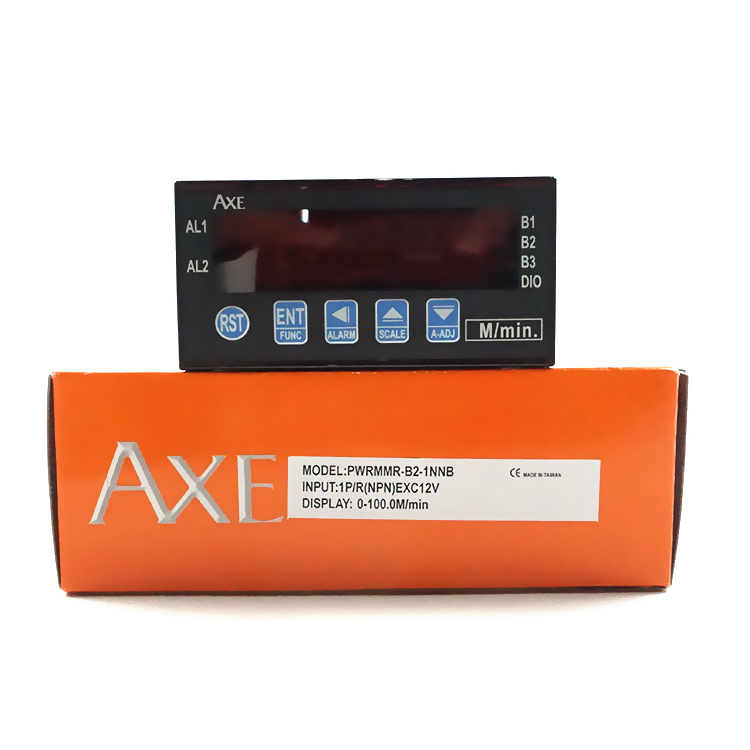 台湾钜斧AXE转速表 PWRMMR-B2-1NNB 微电脑型线速表 显示控制电表