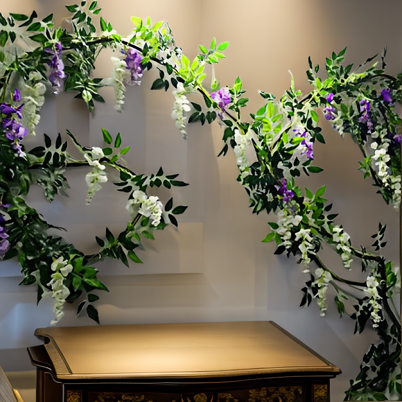 仿真紫藤花假花藤条装饰花