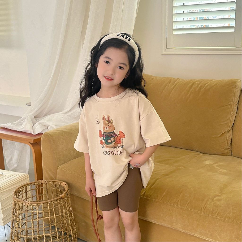 女童纯棉短袖T恤夏装2025新款中小儿童宝宝夏季洋气宽松半袖上衣,童装/婴儿装/亲子装,T恤,淘宝优惠券,粉丝福利购,淘宝优惠卷