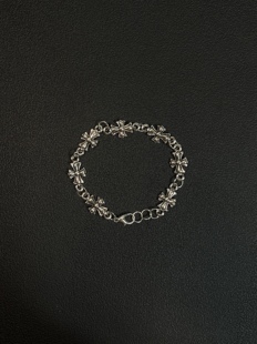 小心袖口 cleanfit中古美式复古十字架手链小众设计朋克做旧手饰