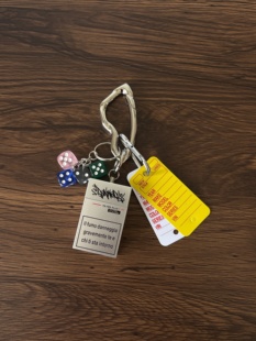 小心袖口 Vintage美式复古骰子串钥匙扣包包挂件质感穿搭配饰包挂