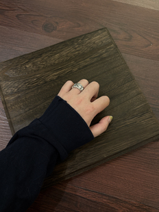 Vintage中古十字架船锚戒指男女朋克摇滚钛钢指环 25AW 小心袖 口