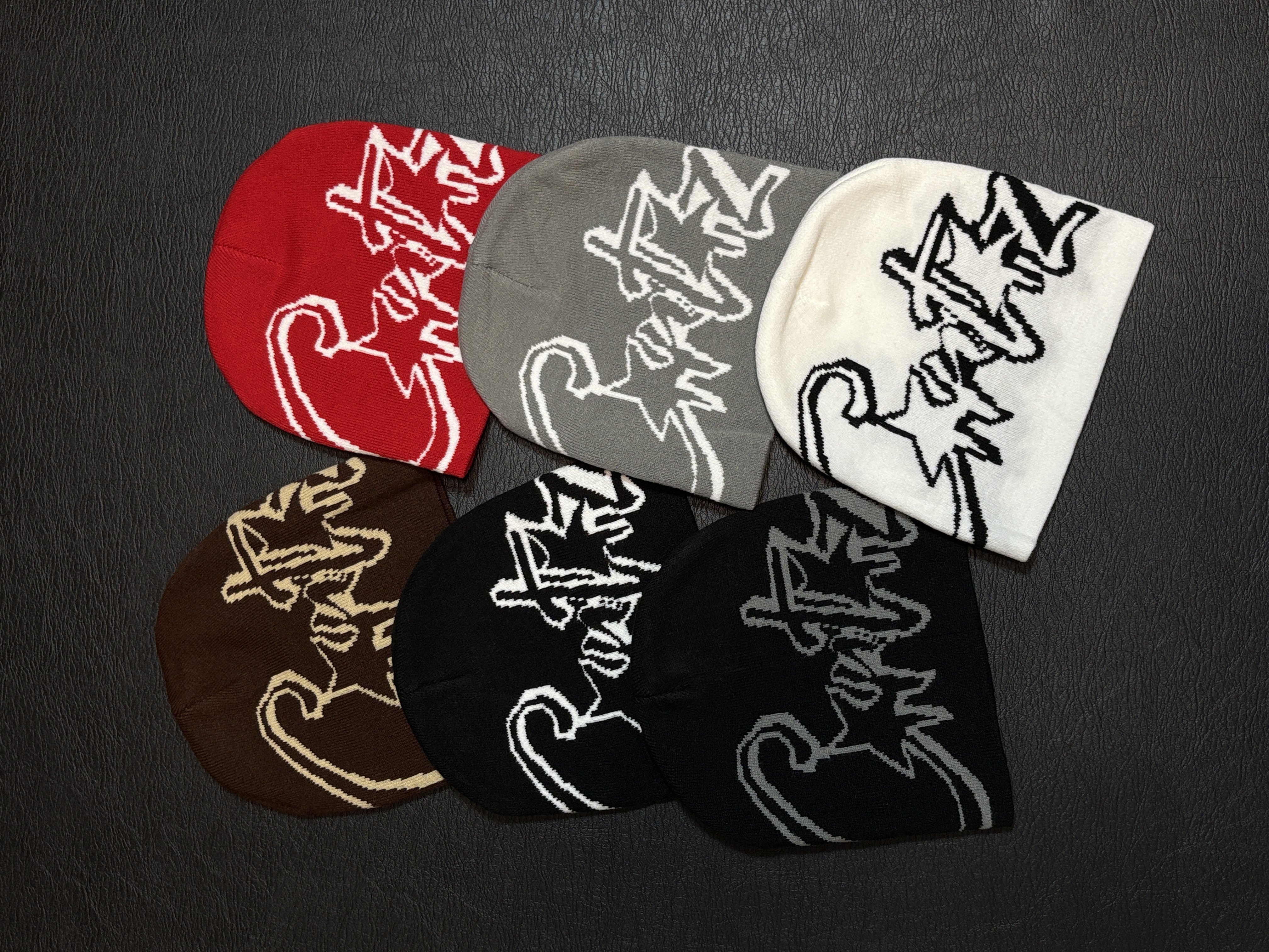 小心袖口 25AW 原创美式小众字母提花冷帽男女同款秋冬保暖针织帽