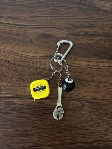 小心袖口 cleanfit工具卷尺钥匙扣挂件男女小众简约日常通勤配饰